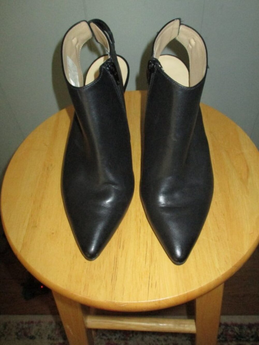 GABOR Black Leather Heels